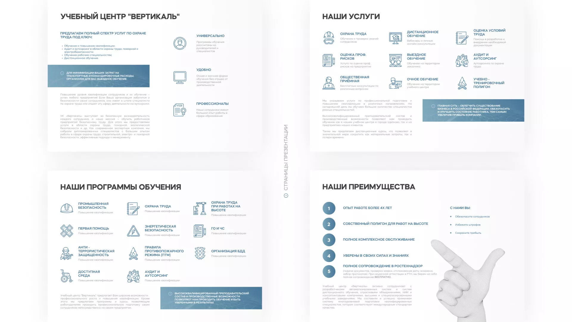 Разработка презентации для учебного центра «Вертикаль» в Мелеузе