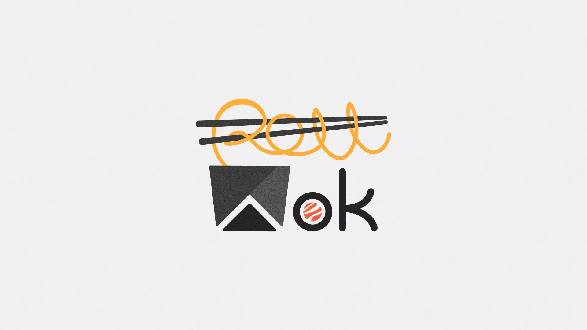 Разработка логотипа суши-бара «Roll Wok Club» в Мелеузе